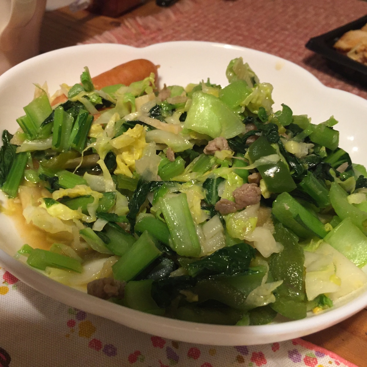 小松菜とキャベツとピーマンの炒め物 レシピ 作り方 By Aya 楽天レシピ 小松菜とキャベツとピーマンの炒め物 レシピ 作り方 By Aya 楽天レシピ